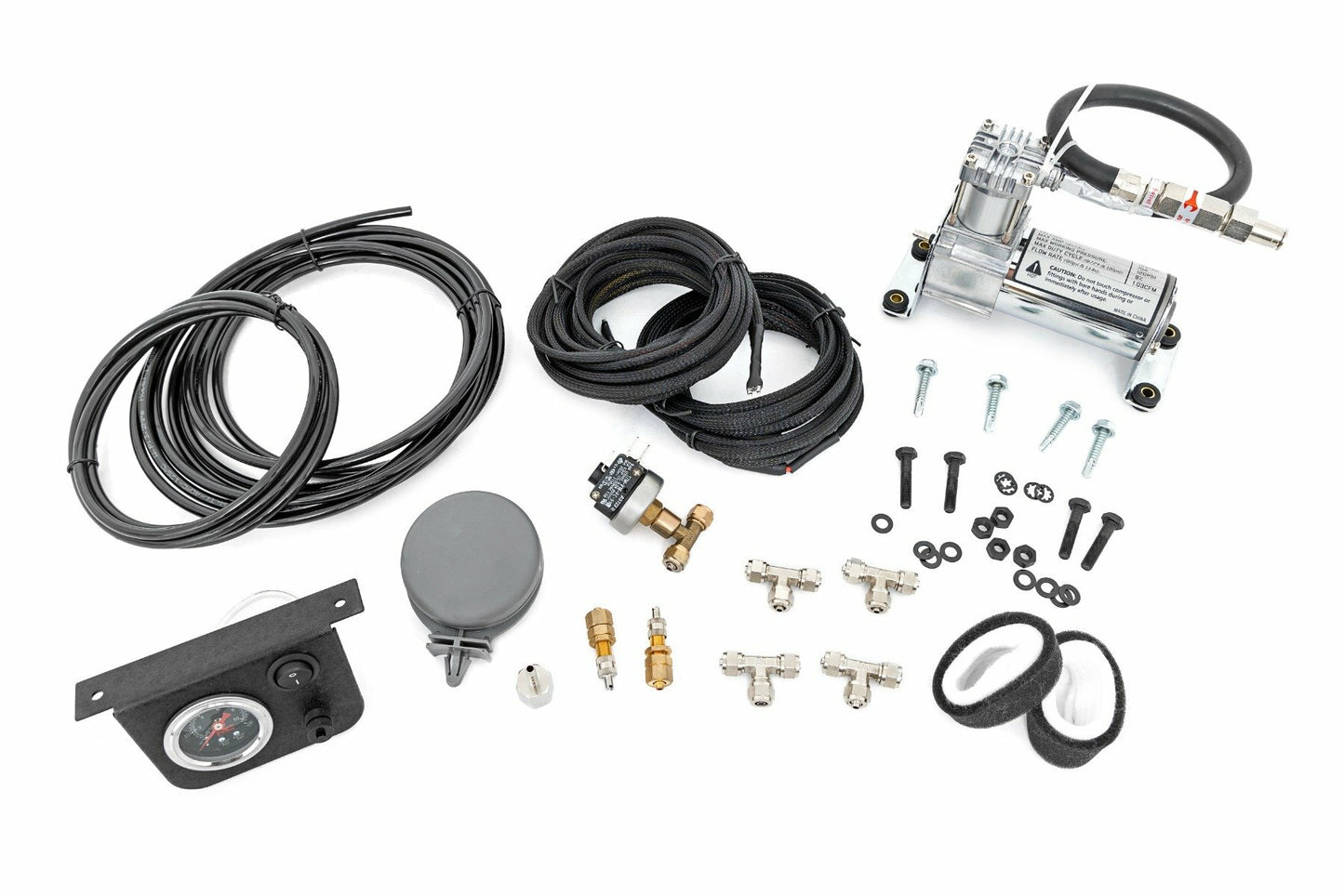 Onboard Air Bag Compressor Kit w/Gauge 10100