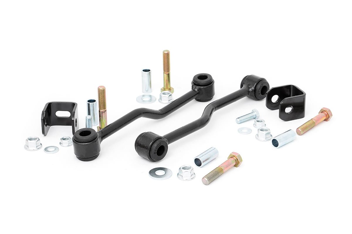 Fits Jeep Cherokee XJ/Wrangler TJ 4WD Sway Bar Links; Front; 4-5" Lift; 1028