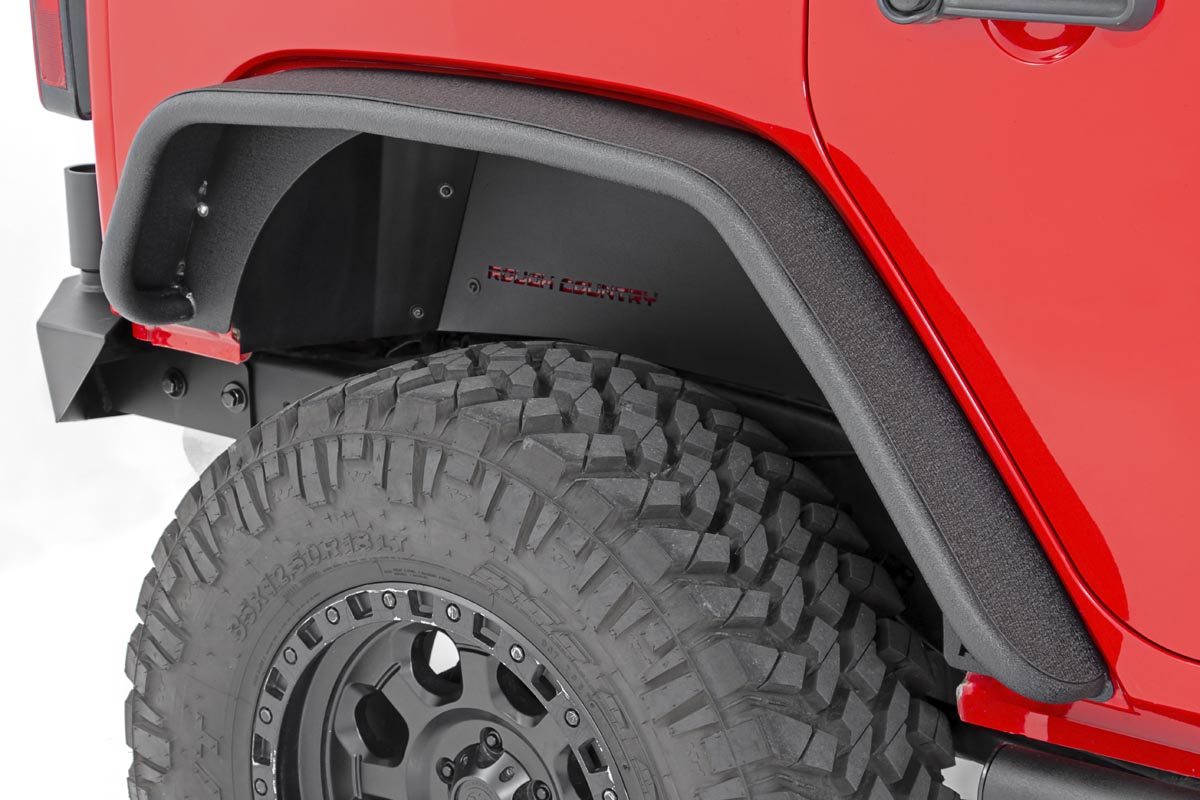 Fits Jeep Wrangler JK (2007-2018) Fender Flare; Steel; Rear; 10532