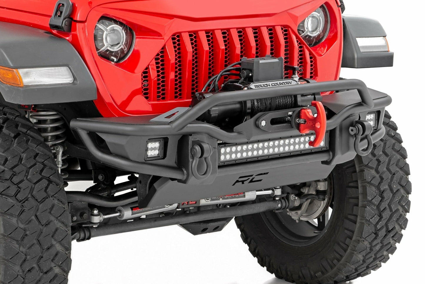 Fits Gladiator JT/Wrangler JK & JL Front Winch Bumper Tubular Skid Plate 10647