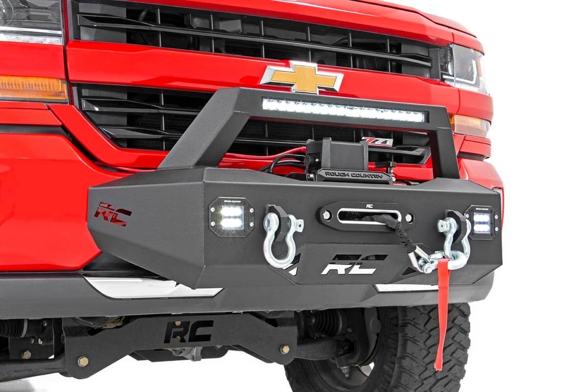 Fits Chevy Silverado 1500 2WD/4WD (2007-18 & Classic) EXO Winch Mount Kit; 10761
