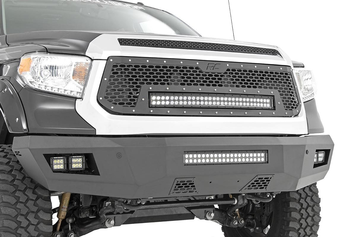 Fits Toyota Tundra 2WD/4WD (2014-2021) Front Bumper; 10777