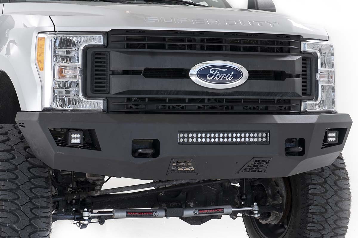 Fits Ford F-250/F-350 Super Duty 2WD/4WD (2017-2022) Front Bumper; 10787