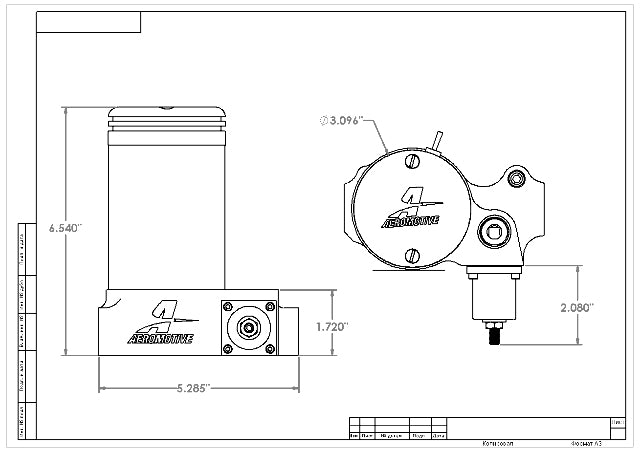 Electric Fuel Pump High Flow EFI Performance Universal Fit Aeromotive 11202-BGPL