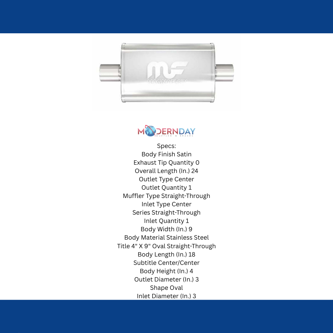 Universal Performance Muffler Mag SS 18X4X9 3/3 C/C 11249 Magnaflow