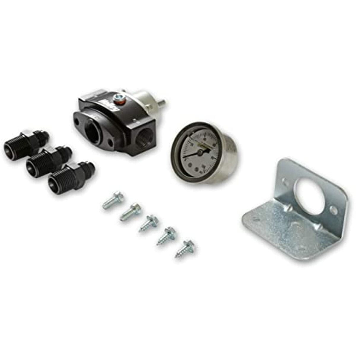 Billet Bypass Fuel Pressure Regulator Kit 4.5-9 Psi W/Fittings & Gauge-12-841KIT