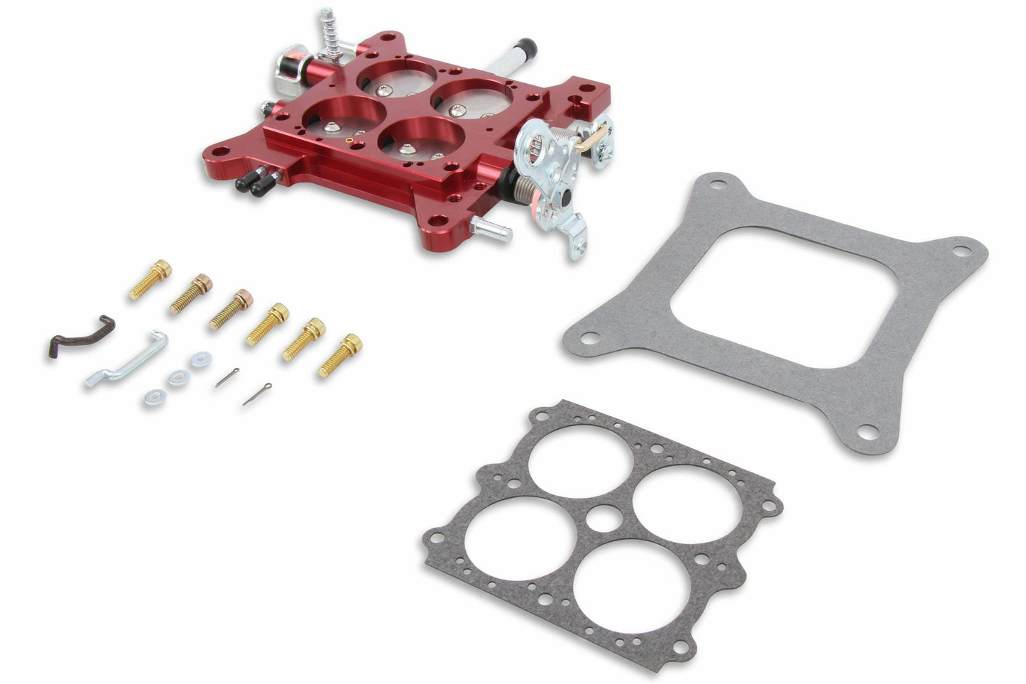 Billet Throttle Body Assembly 1 3/4 Red with Steel Plates 12-850 - 12-850QFT