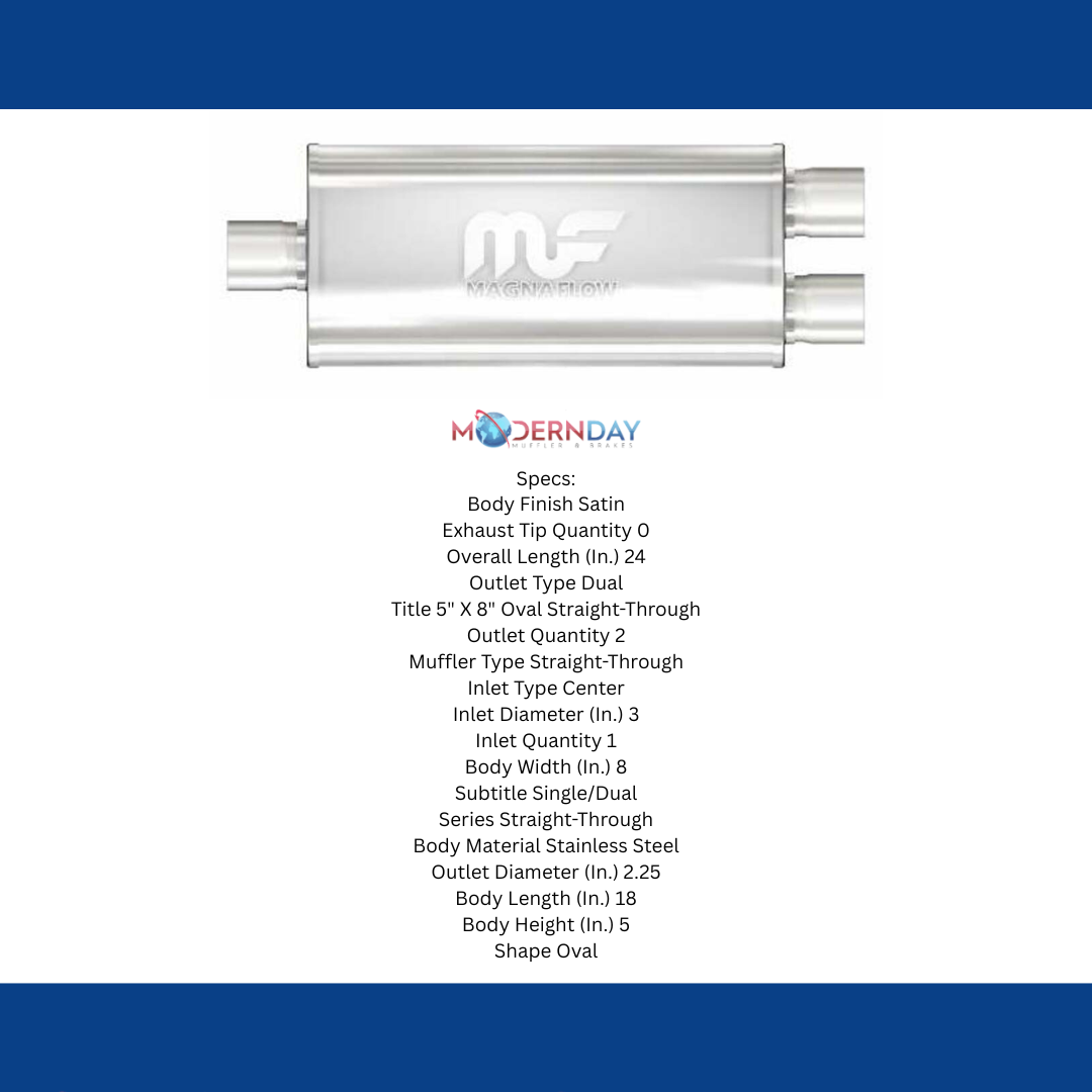 3 INLET / DUAL 2.25 2-1/4 OUTLET STAINLESS STEEL MUFFLER 12278 Magnaflow