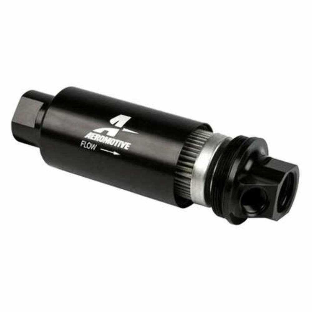 Aeromotive 12333 Dual Outlet Oil/Fuel Filter, ORB-10 - Fuel Filters Car Part People