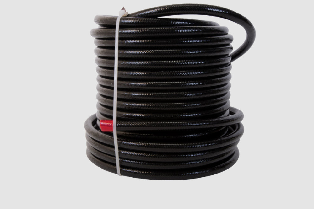 Aeromotive 15321 Braided Stainless Steel PTFE Fuel Line; Black Jacketed - Universal Fuel Line Car Part People