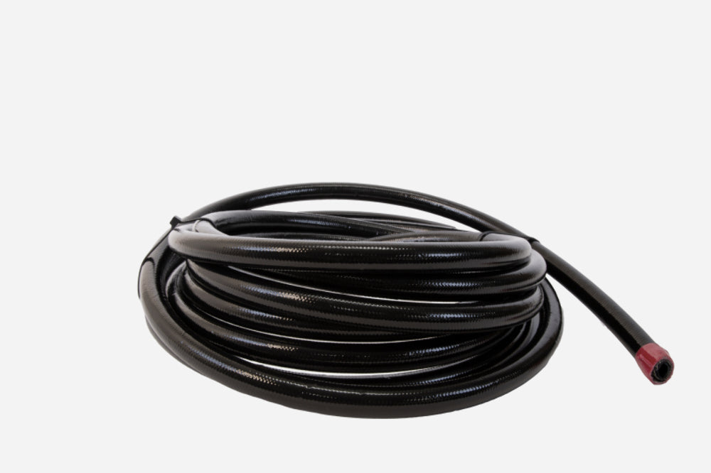 Aeromotive 15325 Braided Stainless Steel PTFE Fuel Line; Black Jacketed - Universal Fuel Line Car Part People