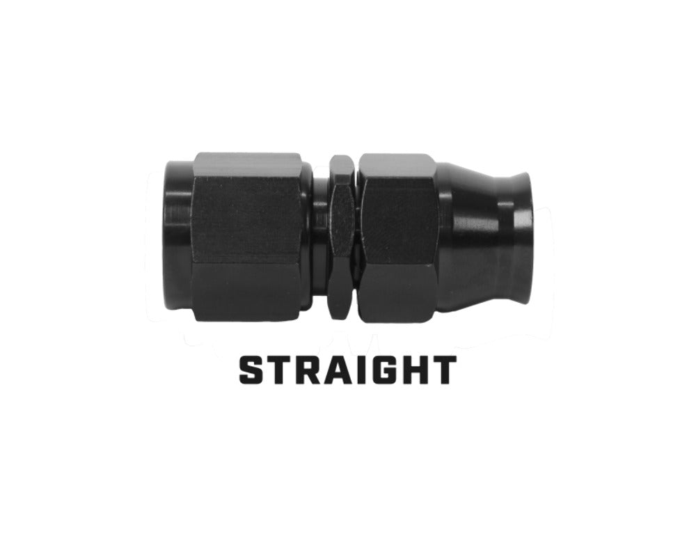 Aeromotive 15350 Hose End, PTFE, Black Anodized, Fitting Angle: Straight - Fuel Hose Ends Car Part People