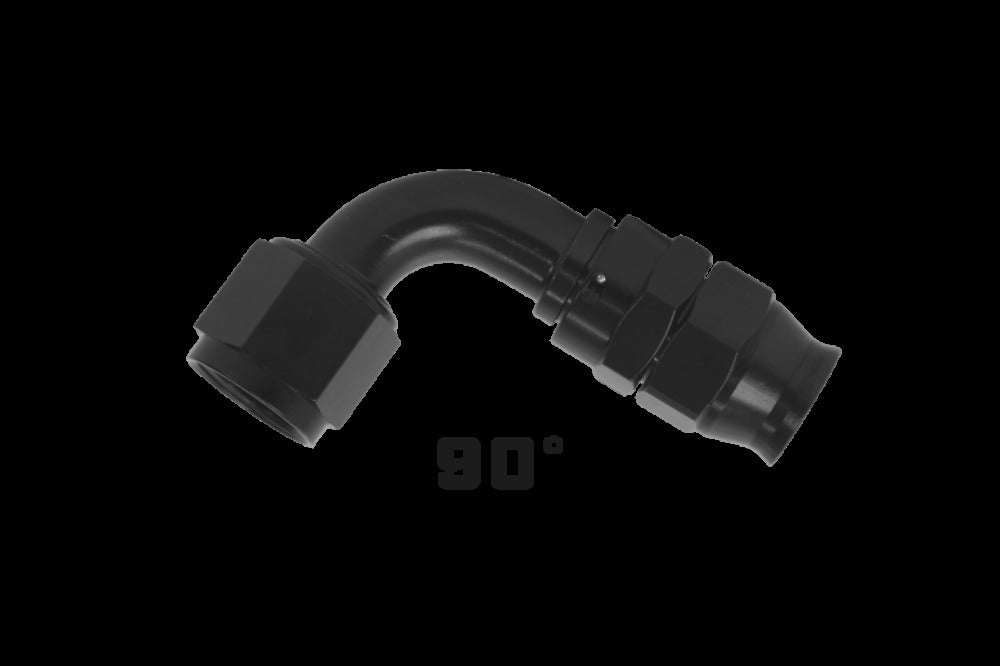 Aeromotive 15361 Hose End, PTFE, Black Anodized, Straight, 45, 90, 180