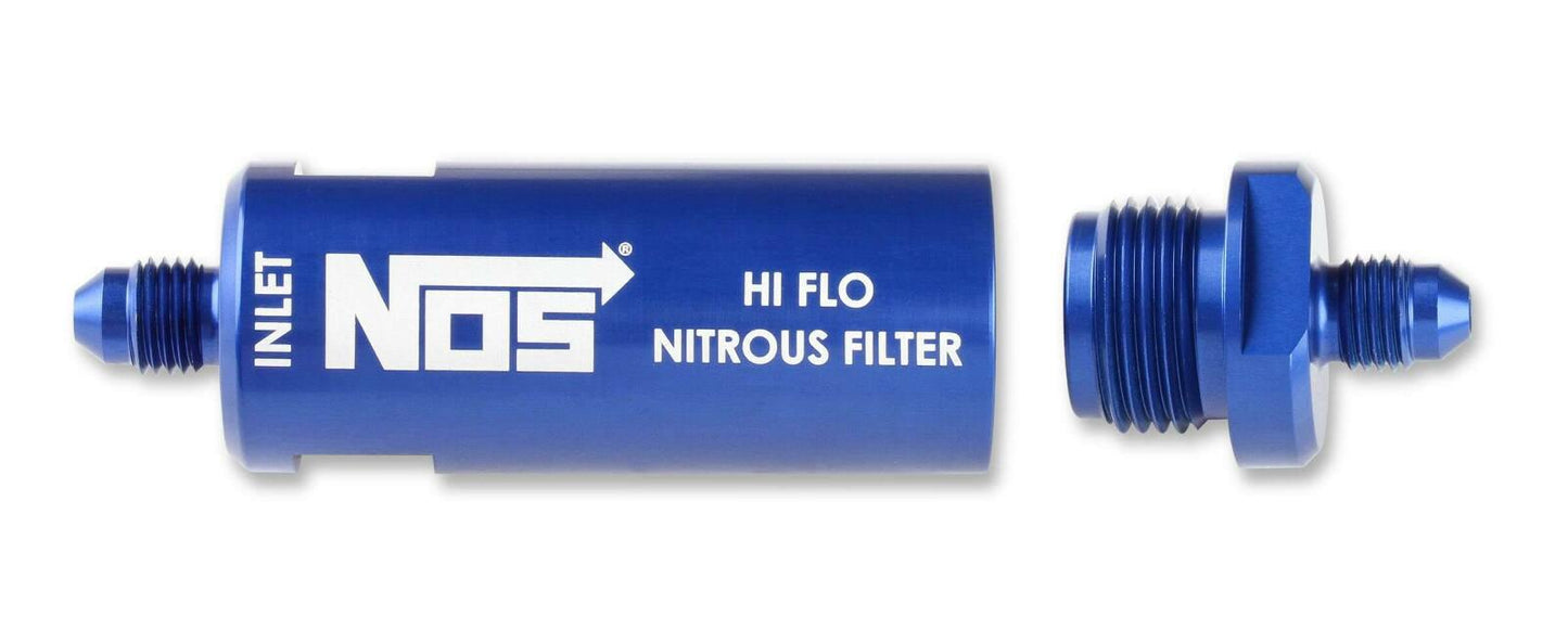 NOS In-Line Hi-Flow Nitrous Filter, 4AN - Blue - 15551NOS