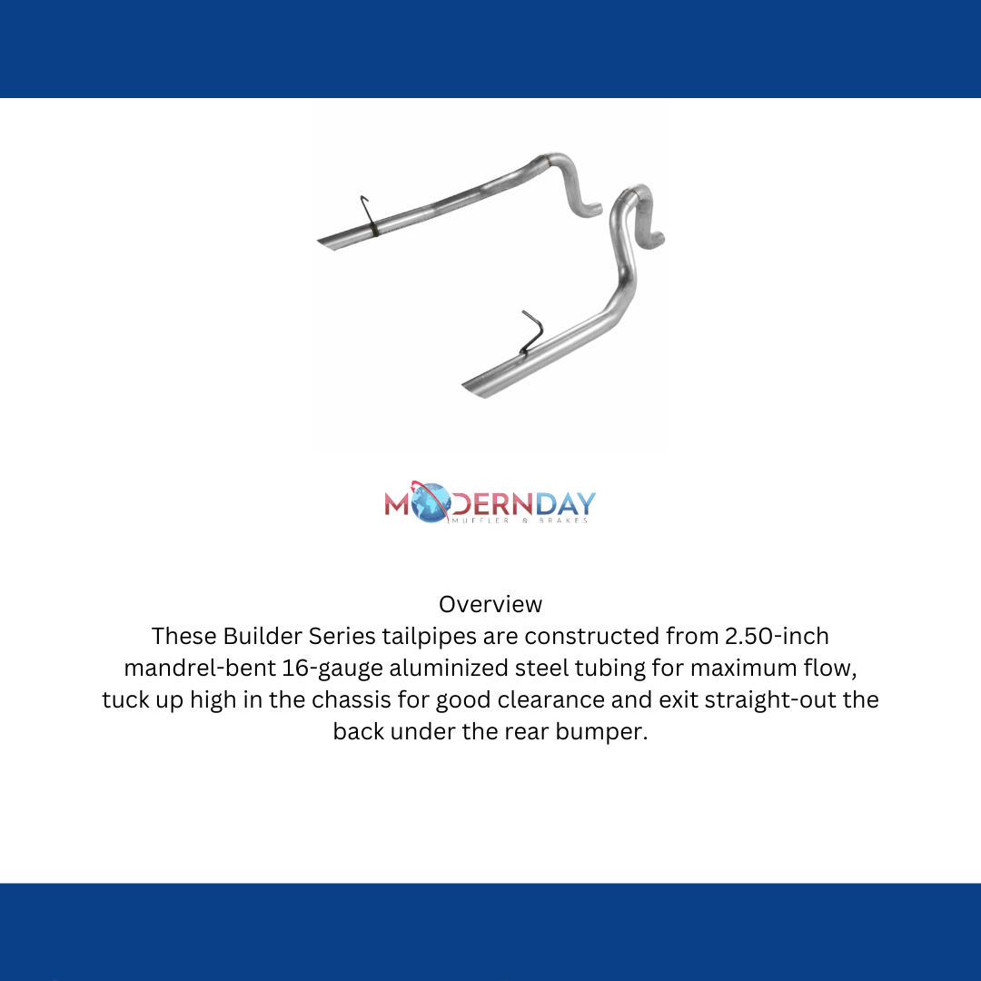 1987-1993 Ford Mustang Prebent Tailpipes Flowmaster 15804