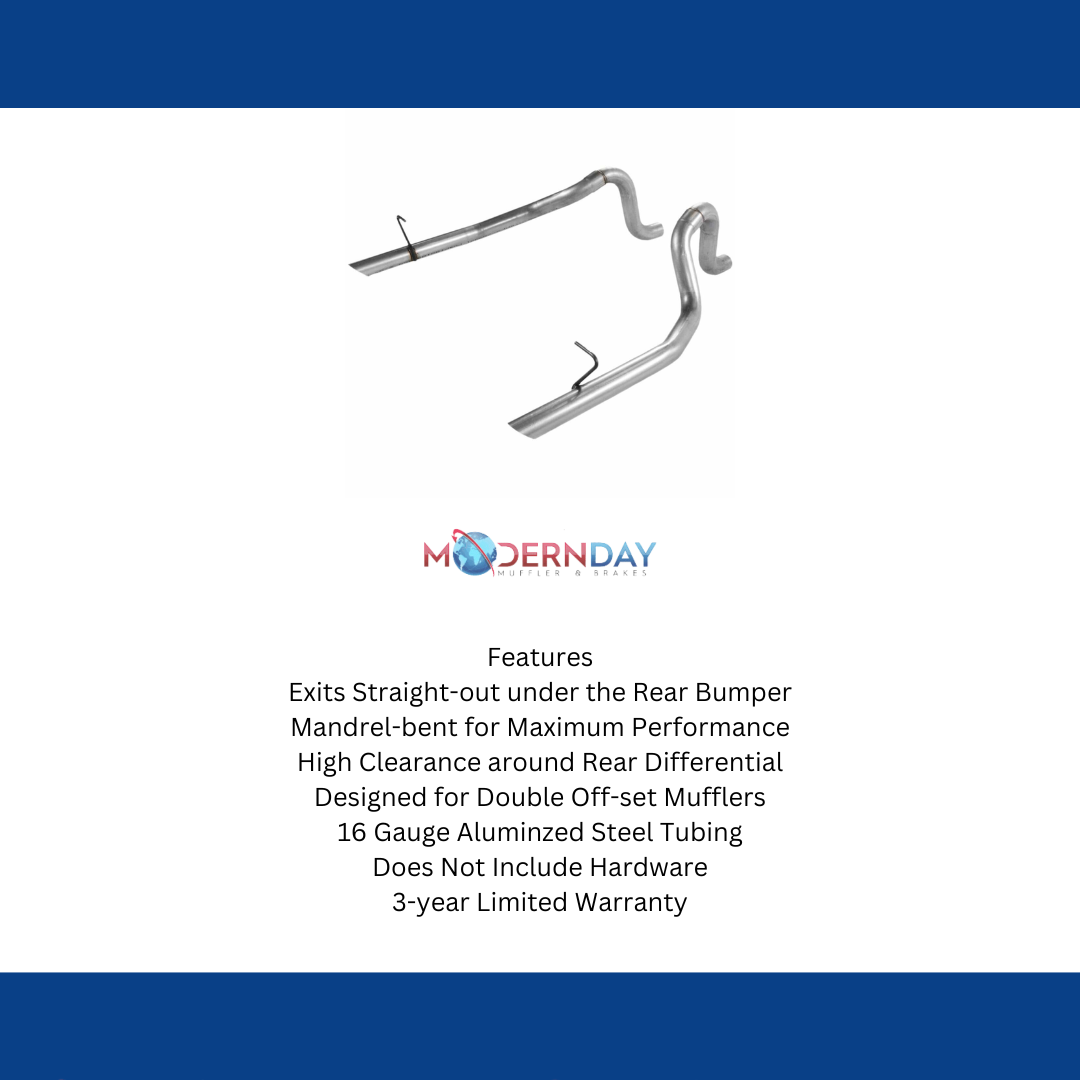 1987-1993 Ford Mustang Prebent Tailpipes Flowmaster 15804