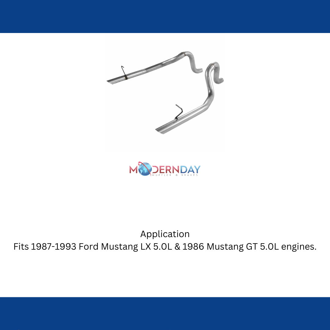 1987-1993 Ford Mustang Prebent Tailpipes Flowmaster 15804