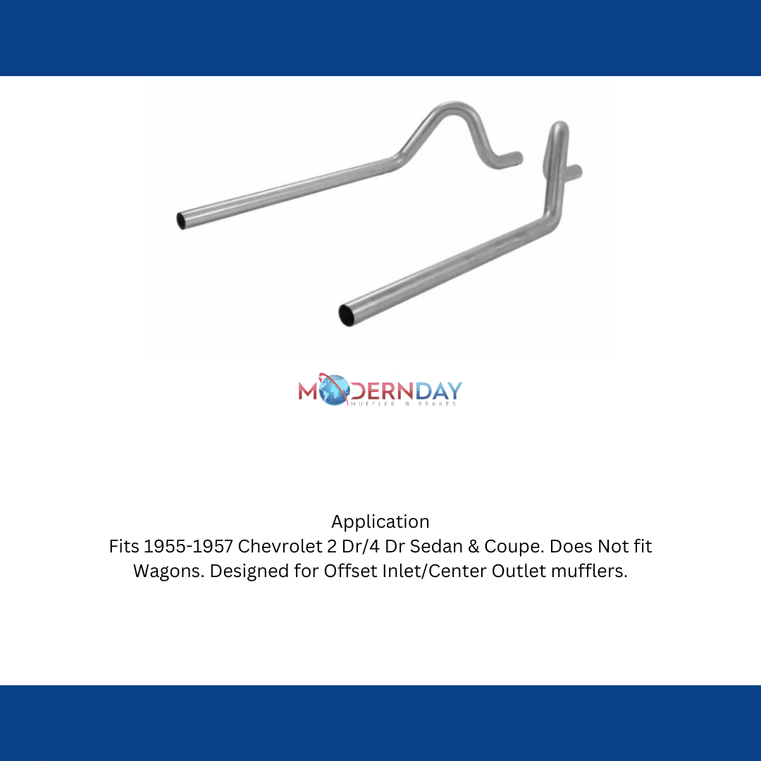 1955-1957 Chevrolet Bel Air Prebent Tailpipes Flowmaster 15816