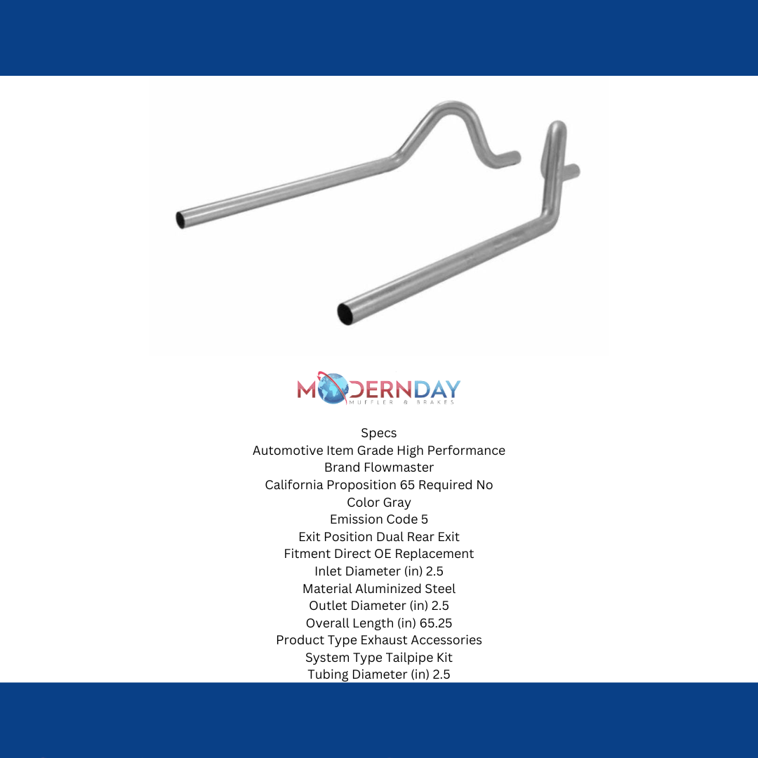 1955-1957 Chevrolet Bel Air Prebent Tailpipes Flowmaster 15816