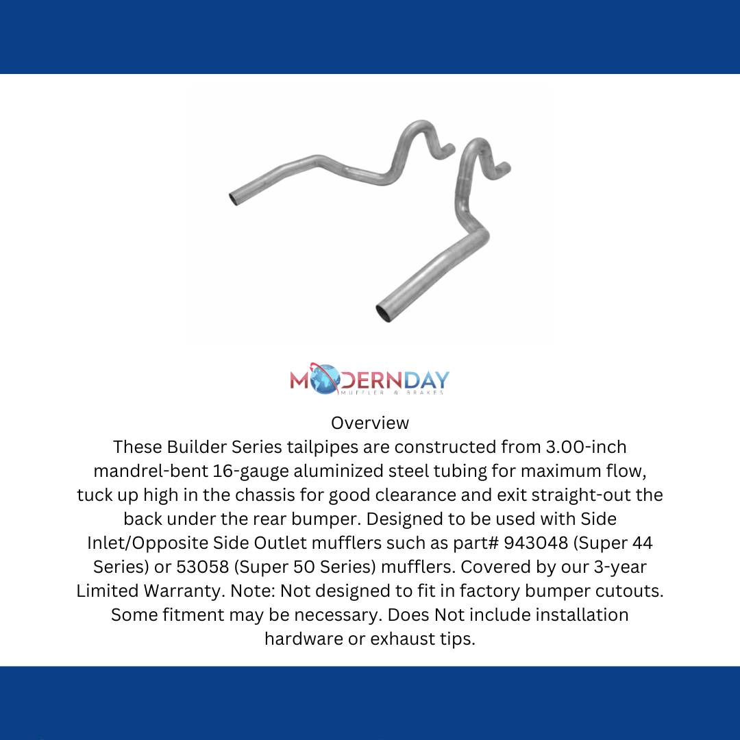 1968-1972 Chevrolet Chevelle Pre-bent Tailpipes Flowmaster 15818