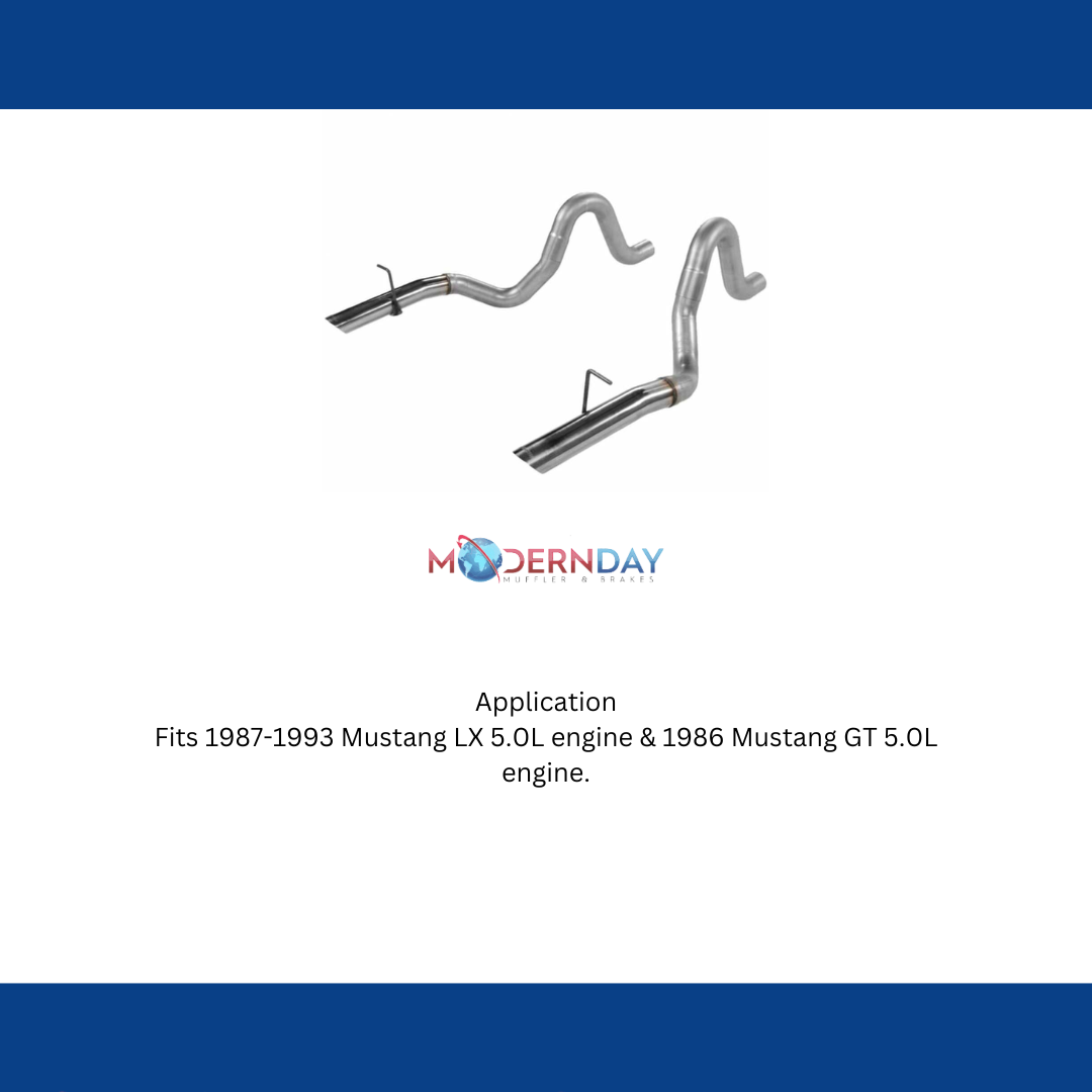 1986-1993 Ford Mustang LX Prebent Tailpipes Flowmaster 15820