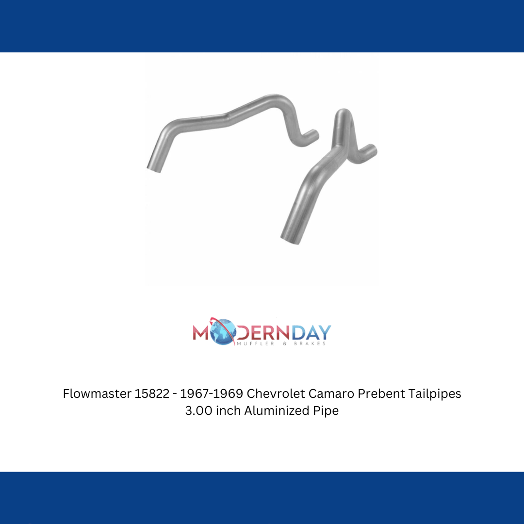 Flowmaster 15822 - 1967-1969 Chevrolet Camaro Prebent Tailpipes 3.00 inch Aluminized Pipe
