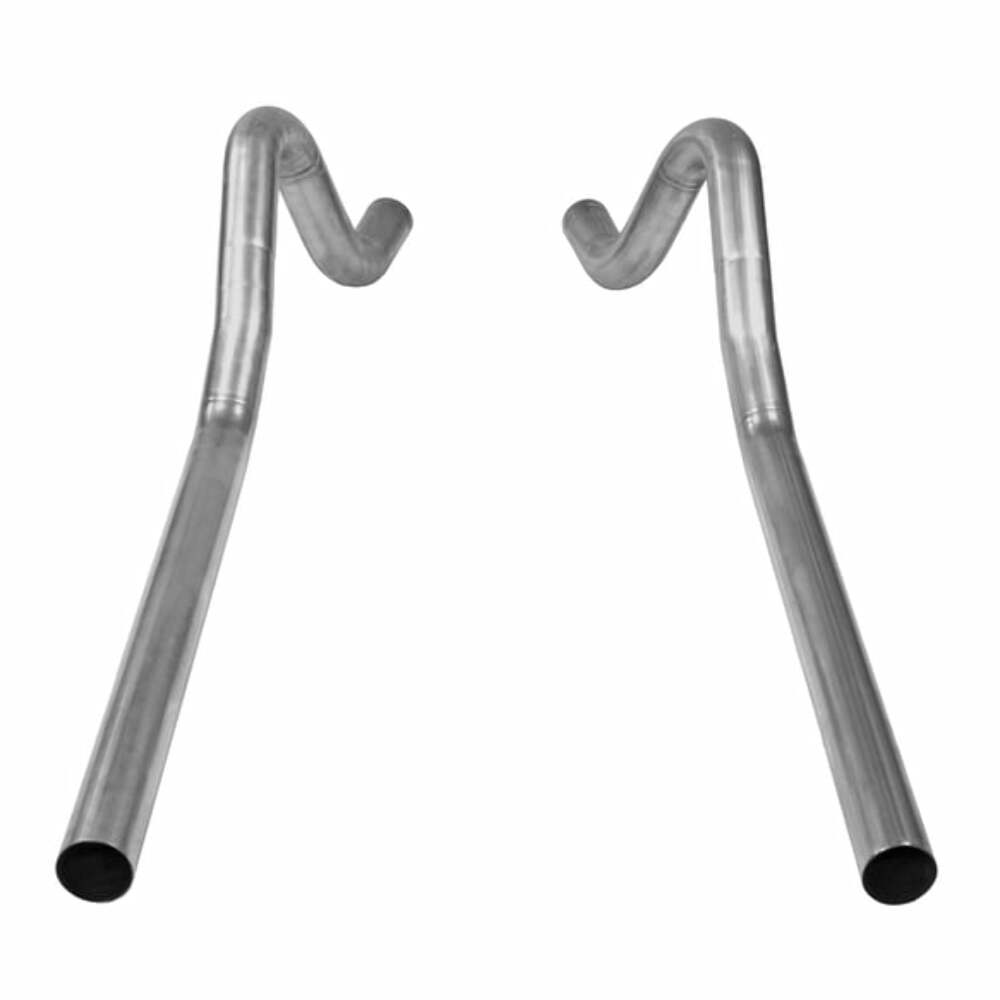Flowmaster 15823 - Pre-Bent Tailpipes - 1962-1974 MOPAR B-Body 3.0 Inch Mandrel Bent Aluminized Steel Tailpipes
