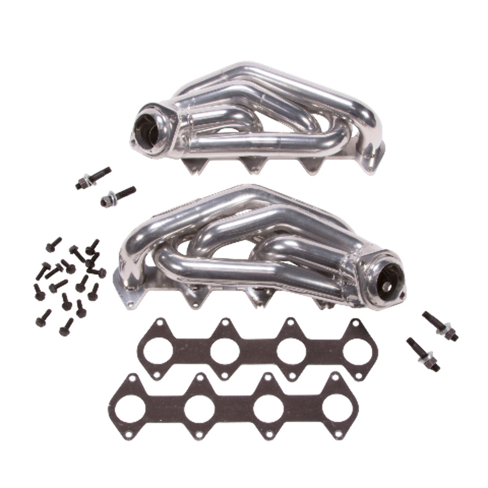 Fits 2005-2010 Mustang GT 1-5/8 Shorty Tuned Length Headers-Silver-16120 - Car Part People