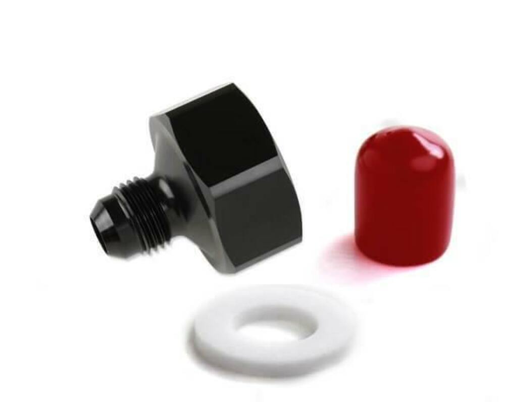 NOS Black T7075 aluminum 6AN-660 Bottle Nut Adapter - 16226NOS