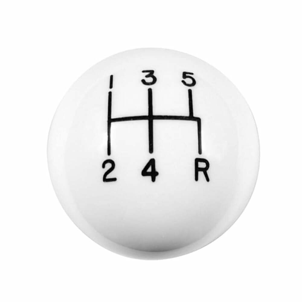 Hurst Shift Knob - White 5-speed 3/8-16 Threads - 1630008