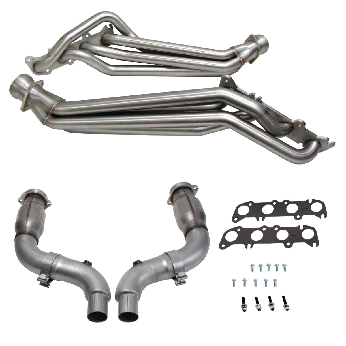Fits 2015-2023 Mustang GT 1-3/4 Tube Headers, Short Mid Pipe w/Converters-16338 - Car Part People