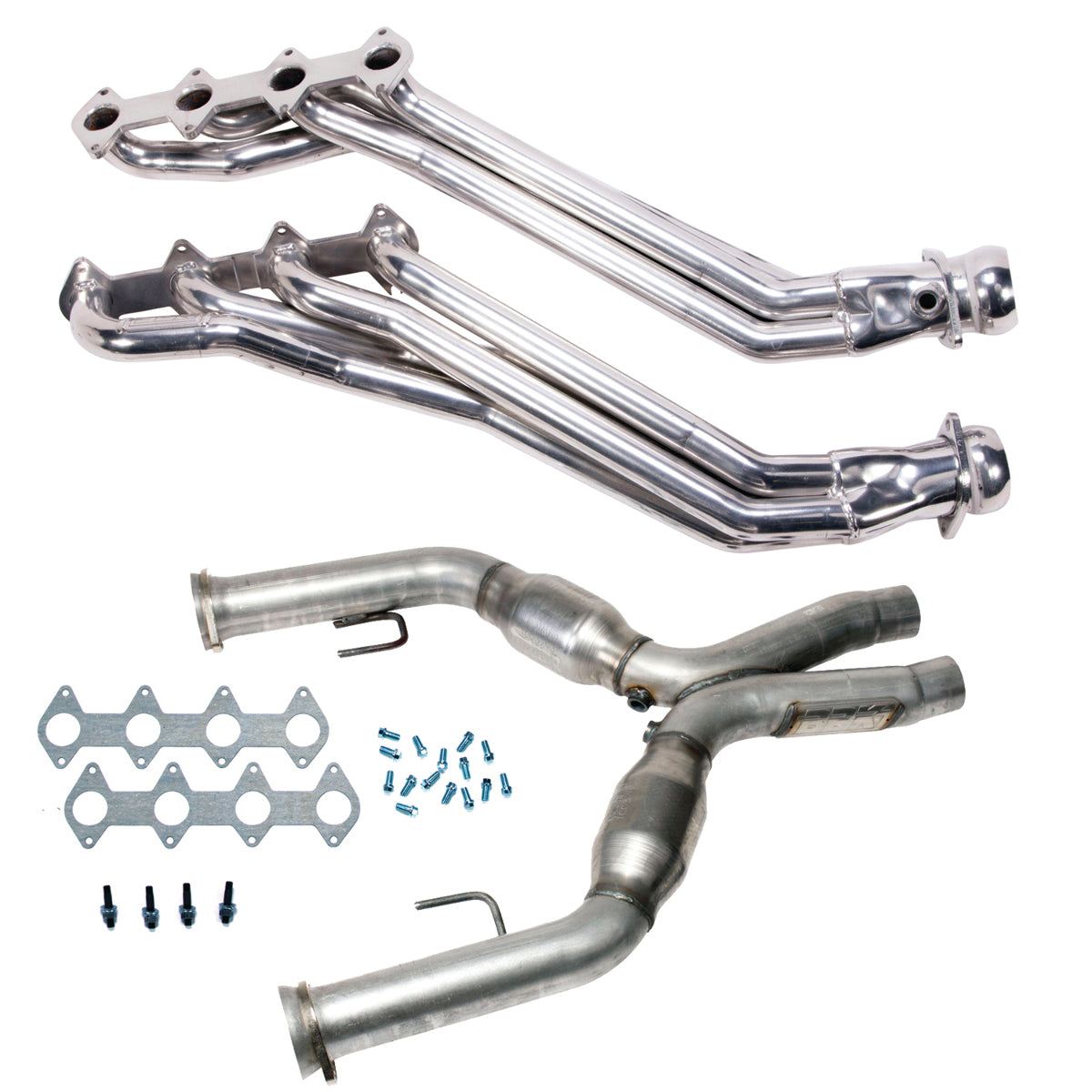 Fits 2005-2010 Mustang GT 1 5/8 Tube Headers, Short Mid X Pipe w/Converter-16413 - Car Part People