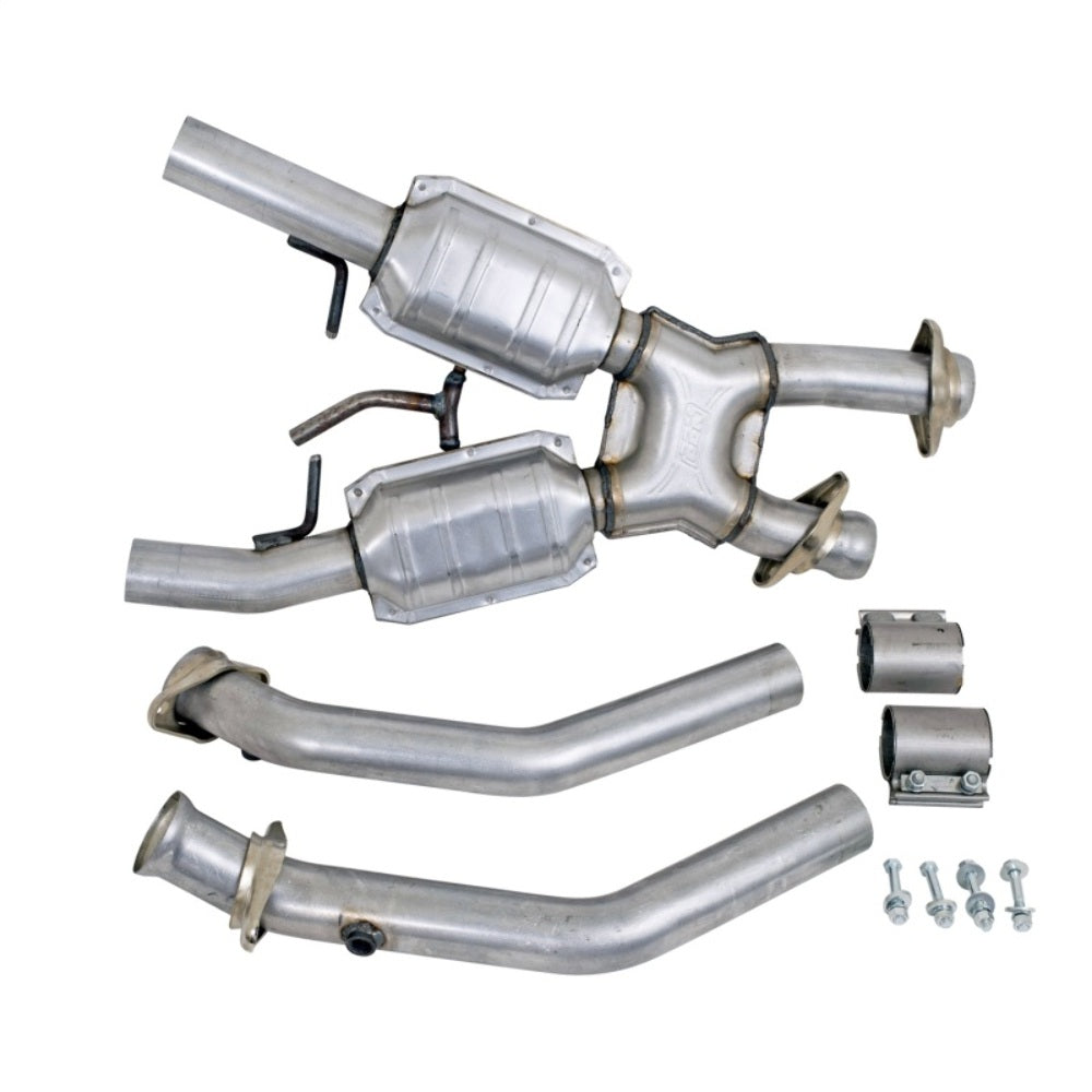 Fits 1986-1993 Mustang 5.0 2.5 Full X Pipe W/ Catalytic Converters-1662 - Car Part People
