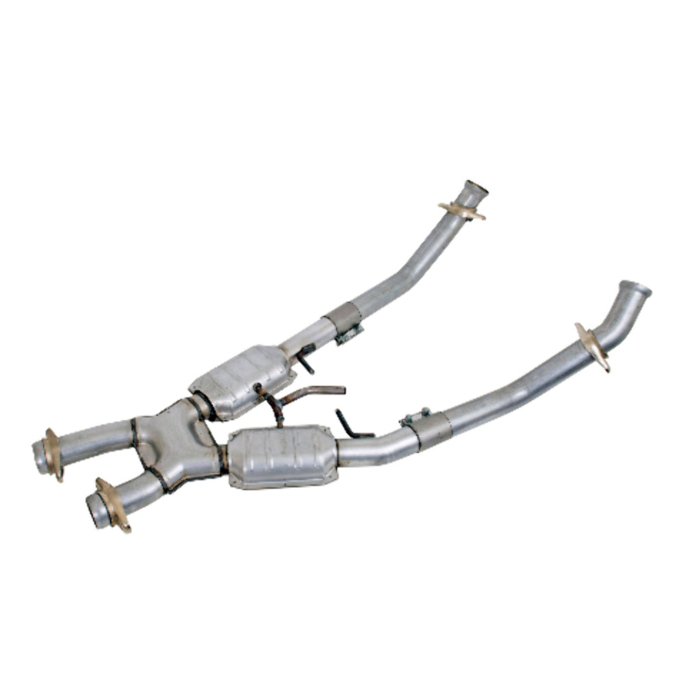 Fits 1986-1993 Mustang 5.0 2.5 Full X Pipe W/ Catalytic Converters-1662 - Car Part People