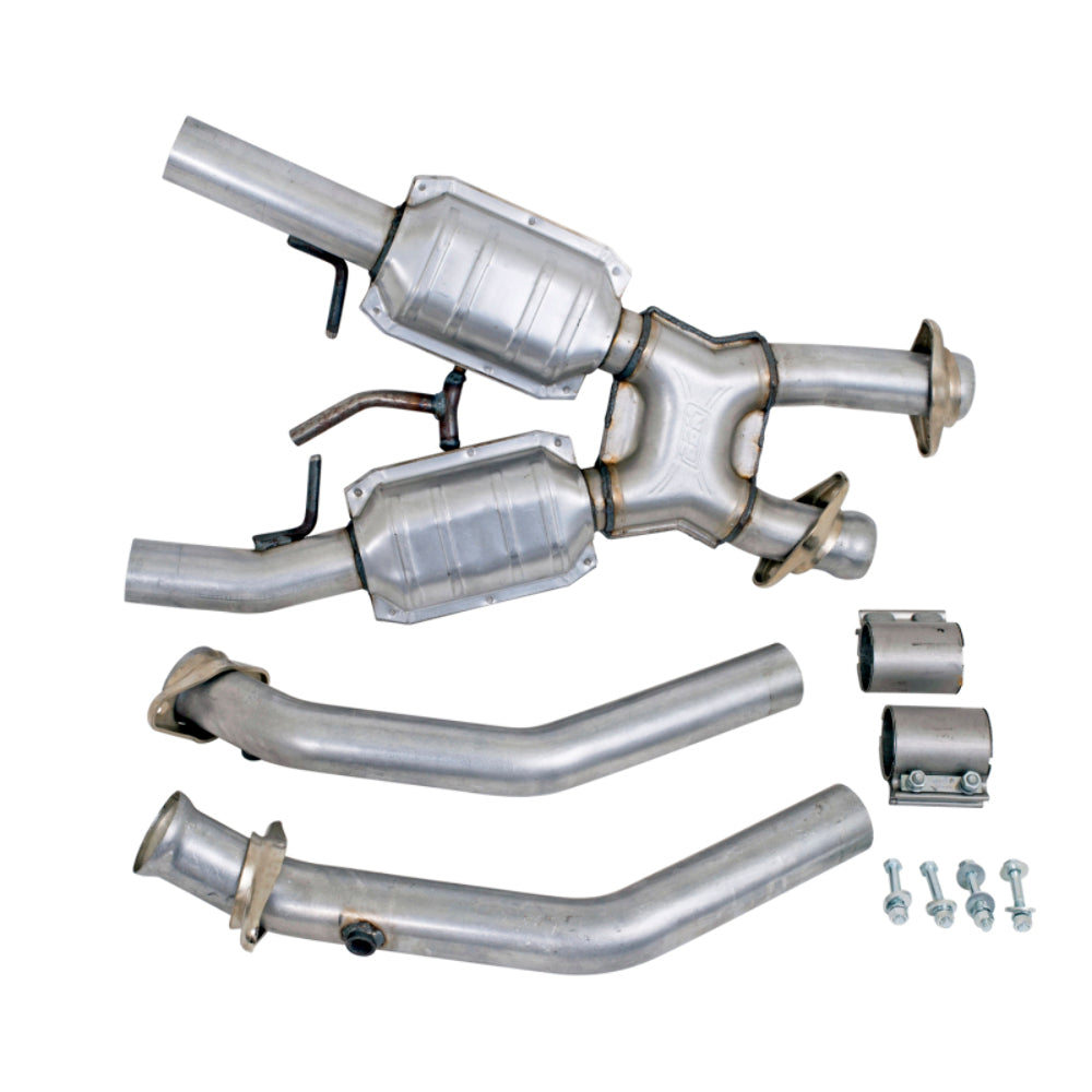 Fits 1994-1995 Mustang 5.0 2.5 Full X Pipe W/Catalytic Converters-1663 - Car Part People
