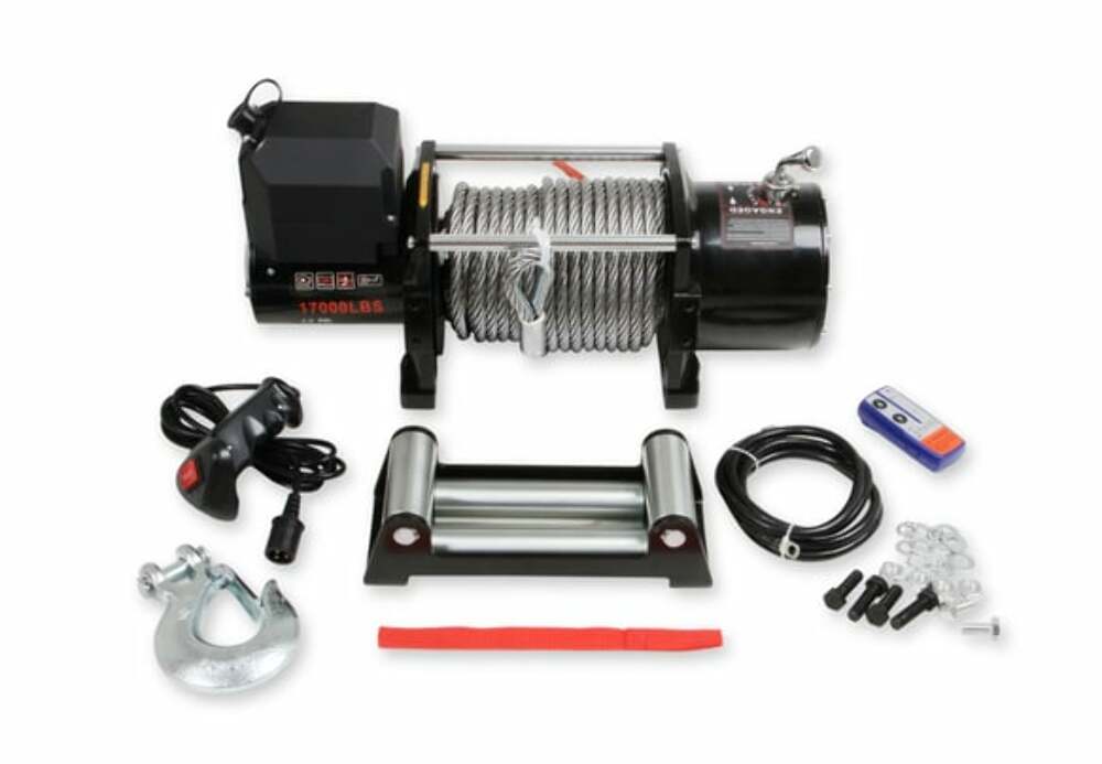 Anvil - 17,000 Lbs Winch w/ Metal Cable & Roller Fairlead - 17001AOR