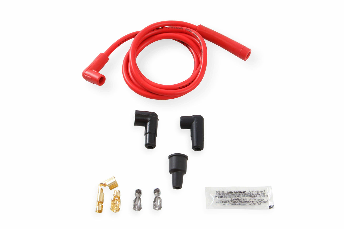 Single Wire Replacement Kit-Staight and 90°Spark plugboots-UniversalRed-170500R