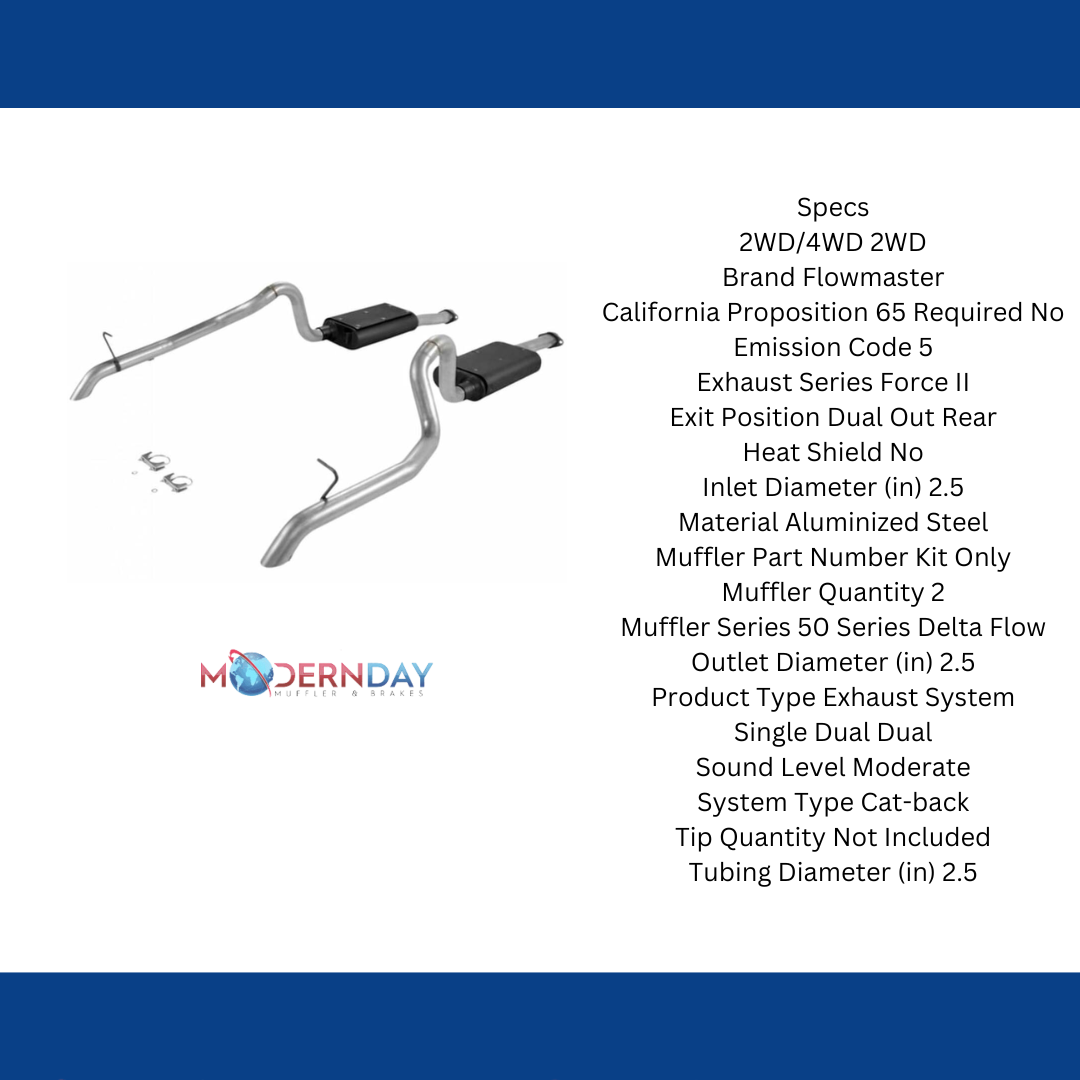 1987-1993 Ford Mustang GT Cat-back Exhaust System Flowmaster Force II 17106