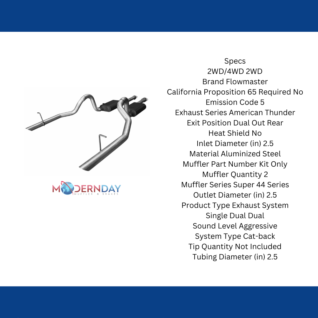 1994-1997 Ford Mustang Cat-back Exhaust System Flowmaster American Thunder 17112
