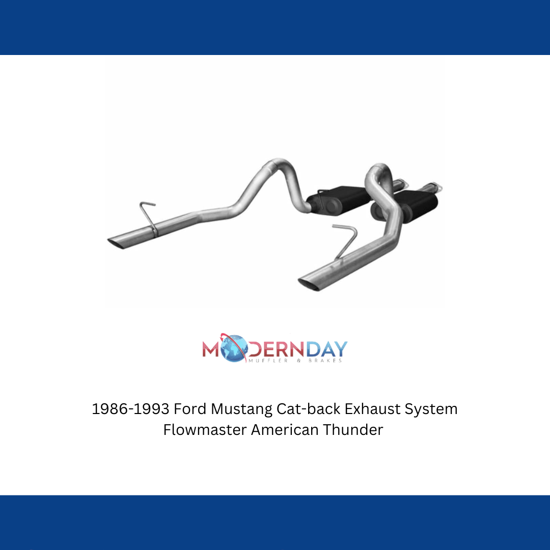 1986-1993 Ford Mustang Cat-back Exhaust System Flowmaster American Thunder 17113