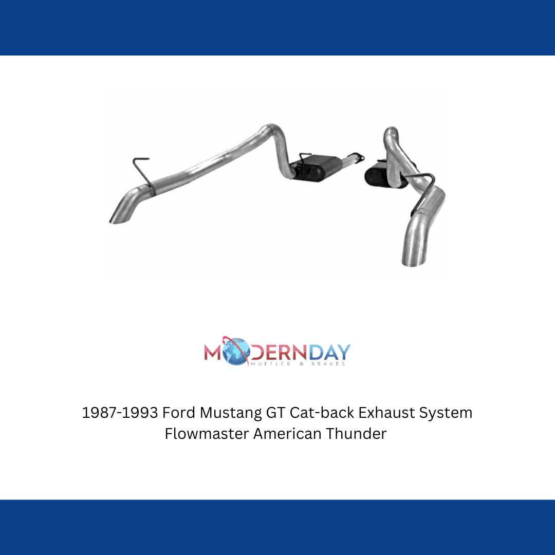 1987-1993 Ford Mustang GT Cat-back Exhaust System Flowmaster American Thunder 17