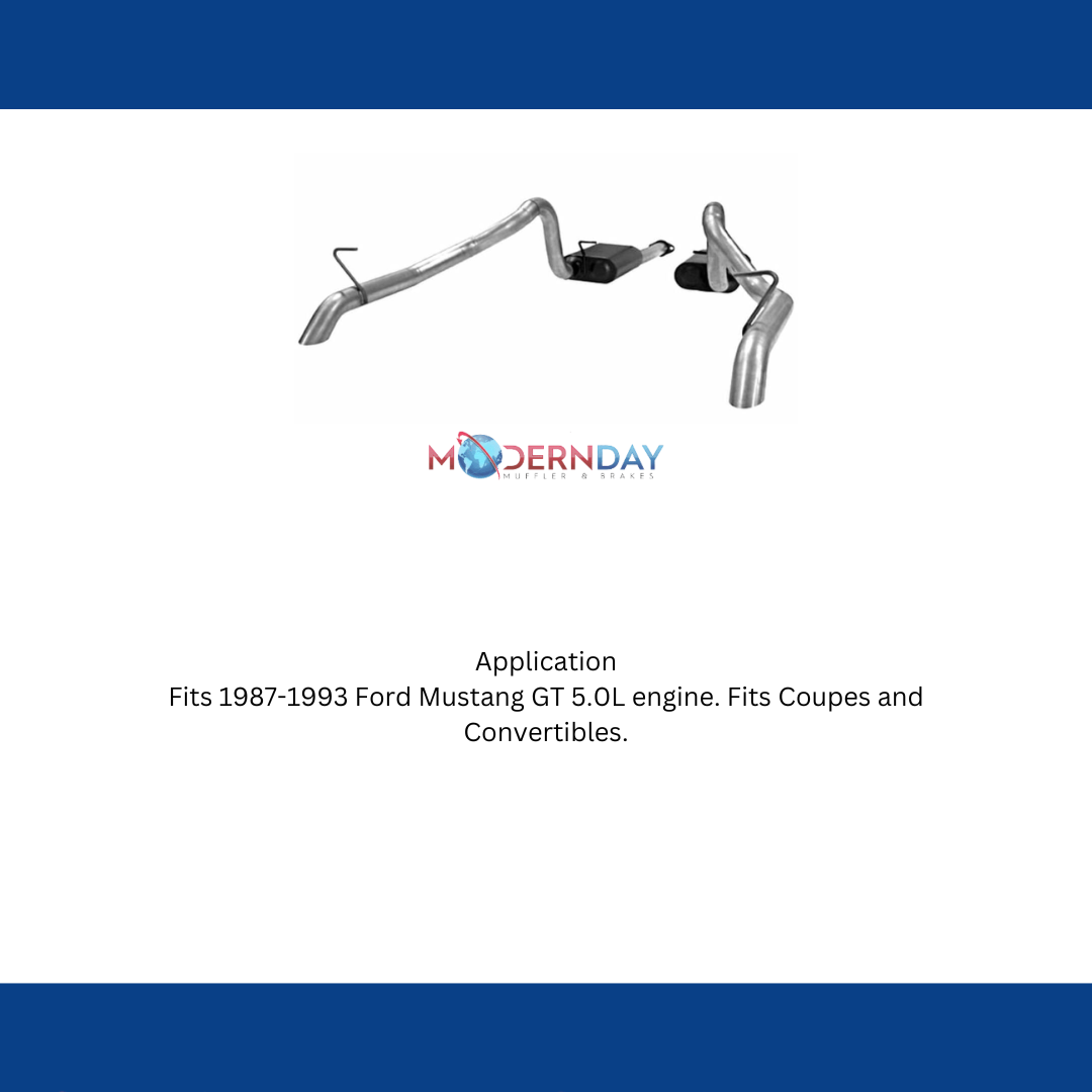 1987-1993 Ford Mustang GT Cat-back Exhaust System Flowmaster American Thunder 17