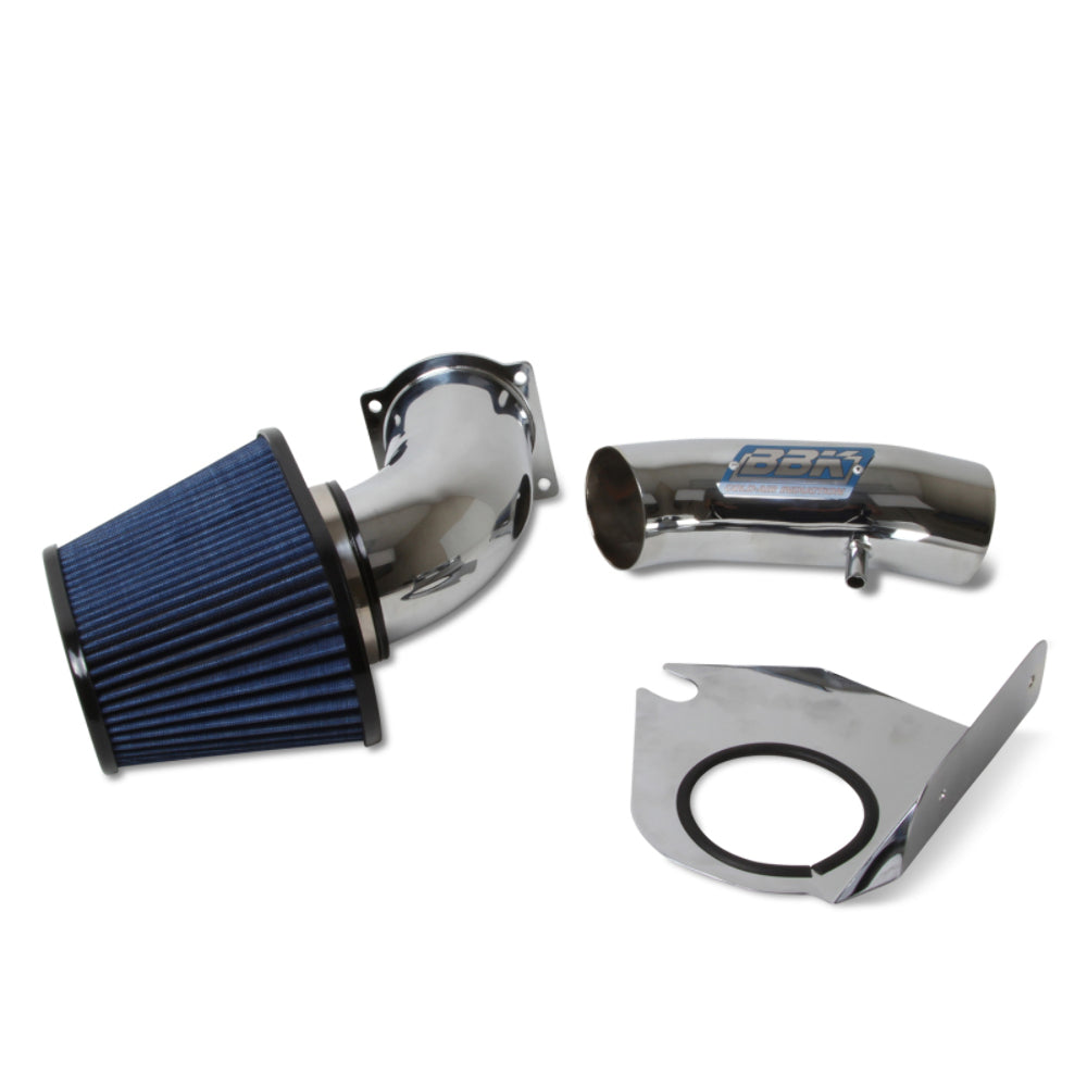 Fits 1994-95 Mustang 5.0 Cold Air Intake- Fenderwell Style (Powder Chrome)-1712 - Car Part People