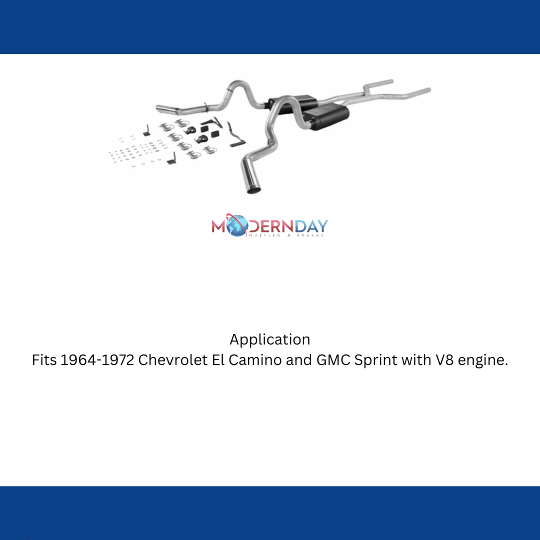 1964-1972 Chevrolet El Camino Header-back Exhaust System Flowmaster American Thu