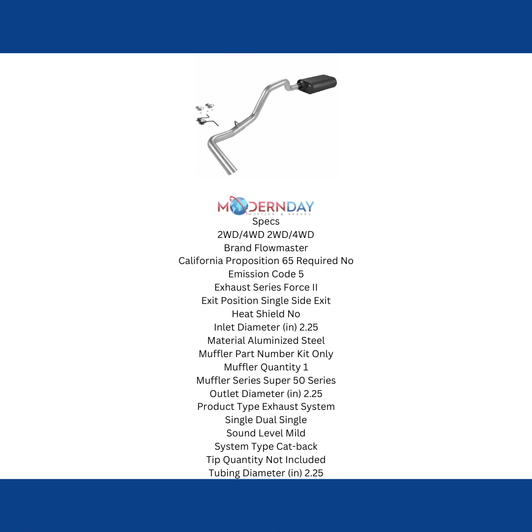 1987-1996 Ford Bronco Cat-back Exhaust System Flowmaster Force II 17132