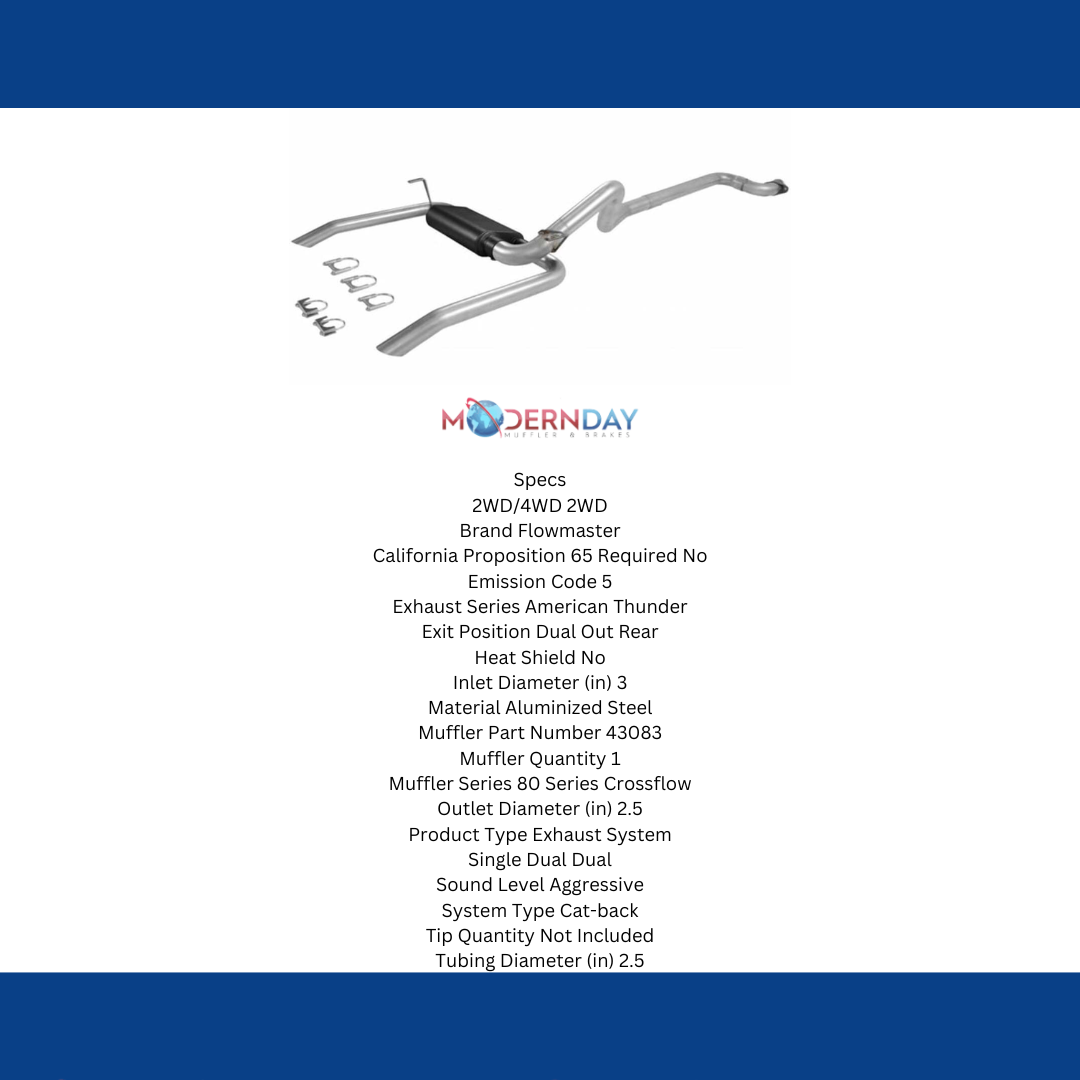 1993-1995 Chevrolet Camaro Cat-back Exhaust System Flowmaster American Thunder 17143