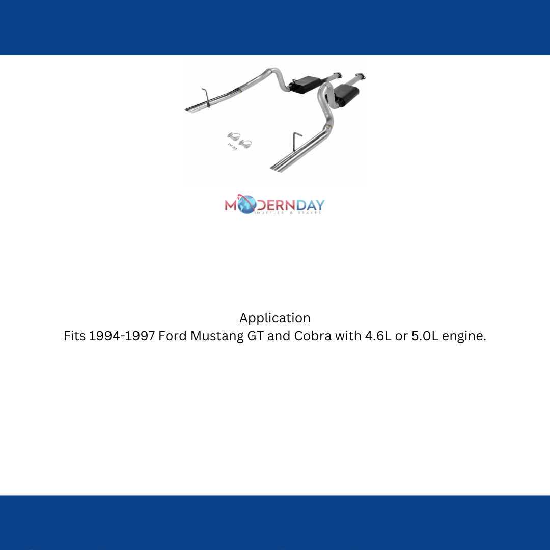 1994-1997 Ford Mustang Cat-back Exhaust System Flowmaster American Thunder 17212