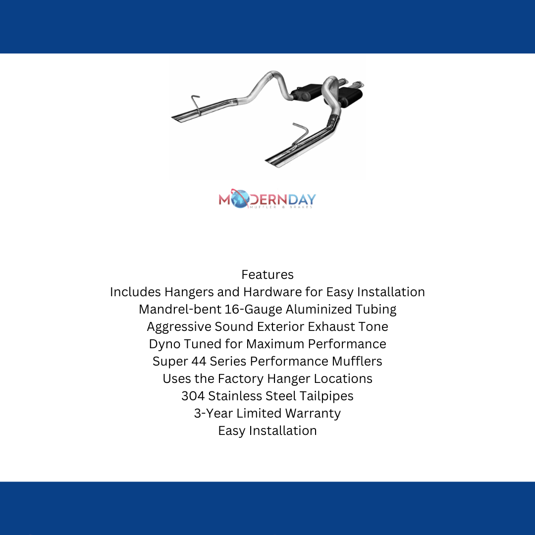 1986-1993 Ford Mustang LX Cat-back Exhaust System Flowmaster American Thunder 17213