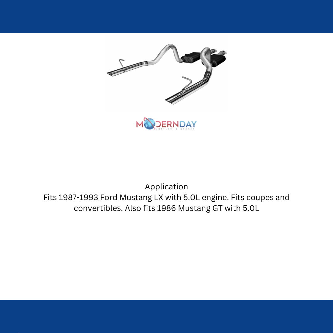 1986-1993 Ford Mustang LX Cat-back Exhaust System Flowmaster American Thunder 17213