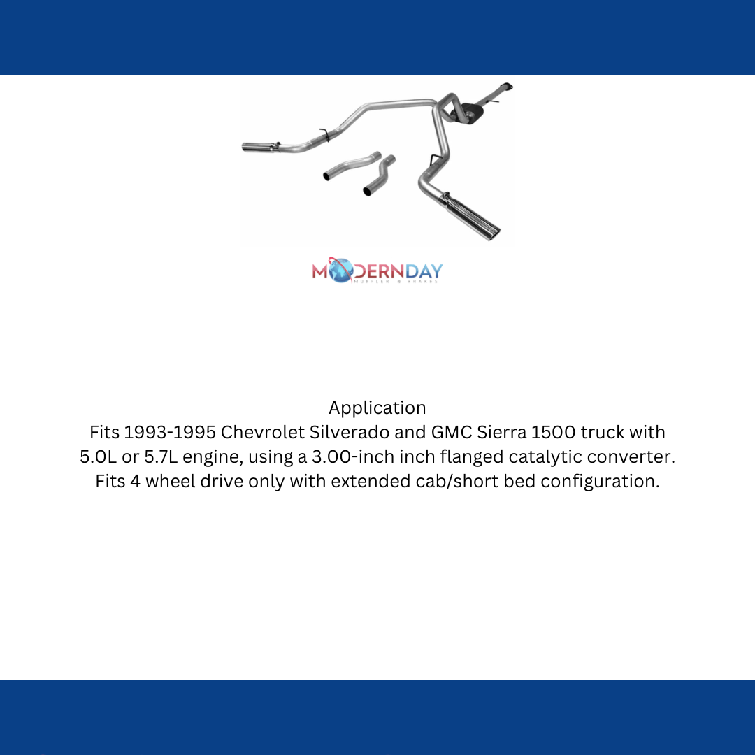1993-1995 Chevrolet C1500 Cat-back Exhaust System Flowmaster American Thunder 17